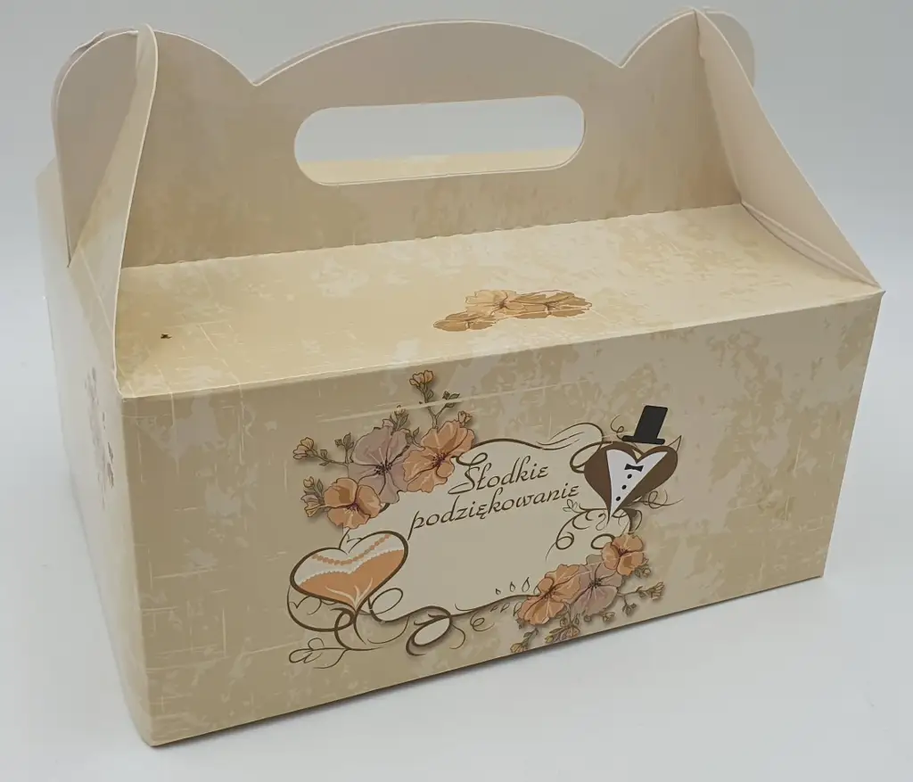 pudełko kartonowe 30szt na ciasto 19x14x9cm  ŚLUB