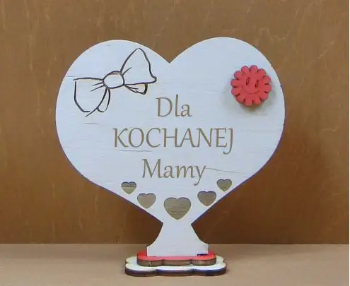 serce stojące MAMA  11,5 x 11 cm.