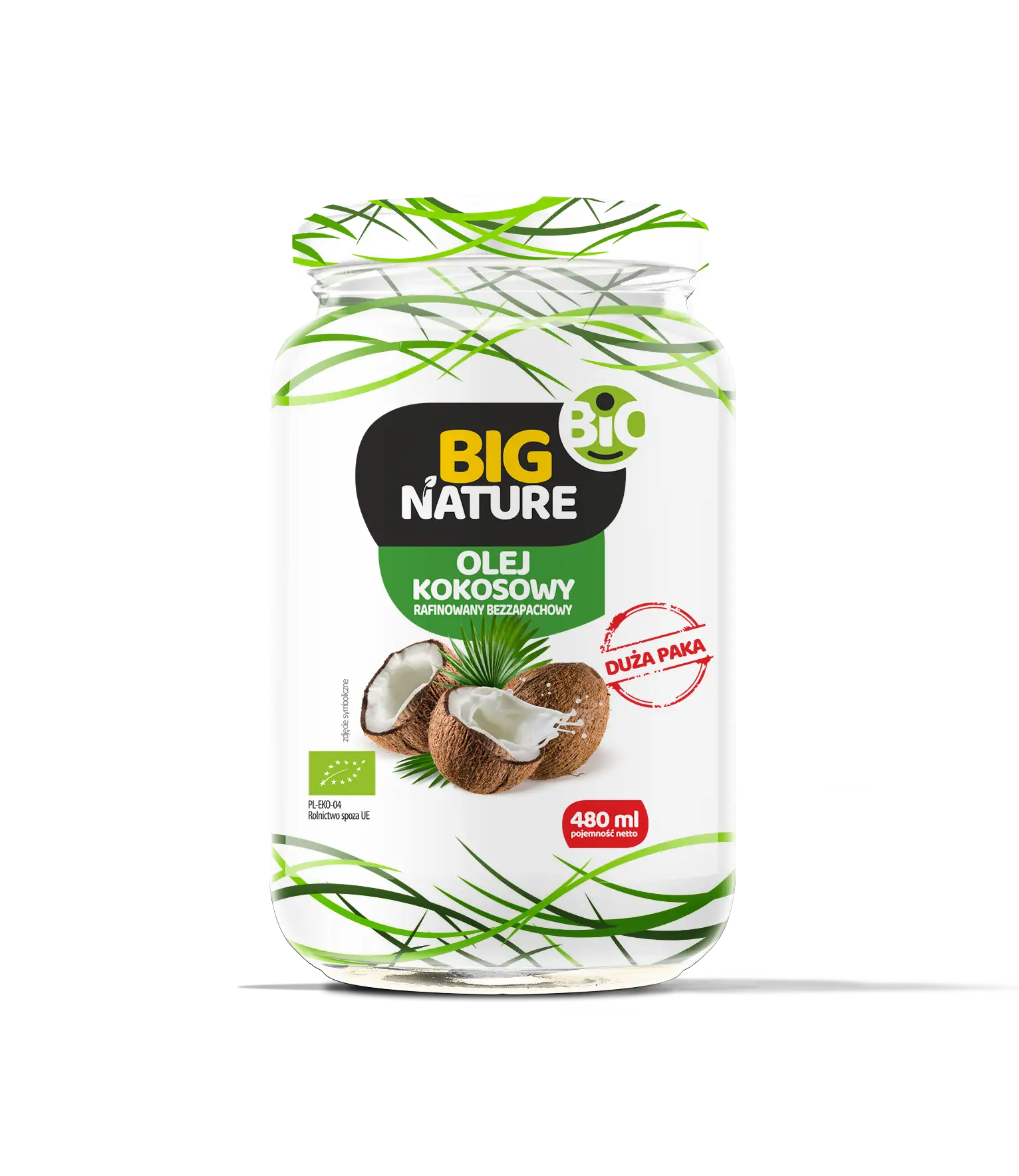 Olej kokosowy rafinowany bio 480 ml - BIG NATURE — 2