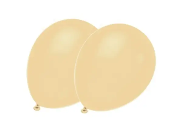 balony 100szt. KREMOWE metaliczne | BL-107Z