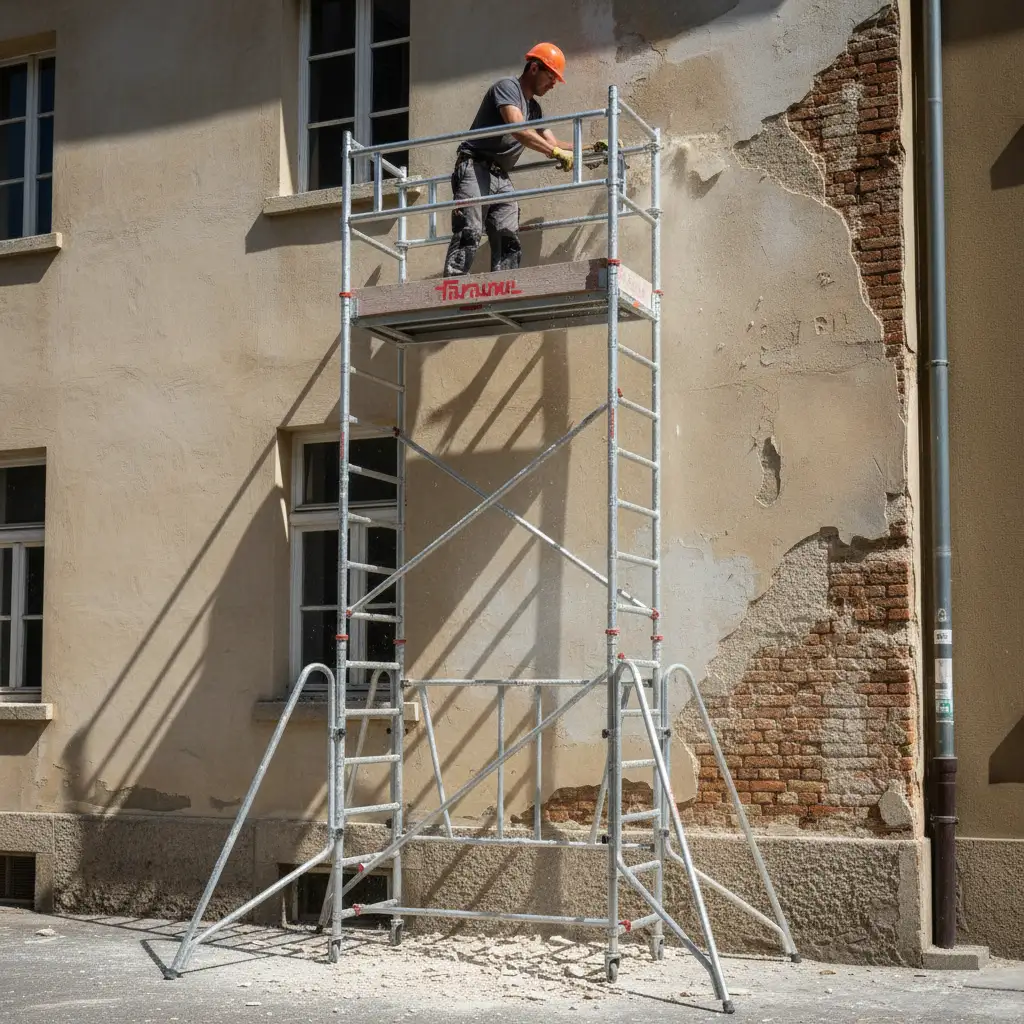 Rusztowanie aluminiowe jezdne składane FARAONE COMPACT XS 160 x 75 cm 160 pakiet  A+B+C - 5,70 m — 8