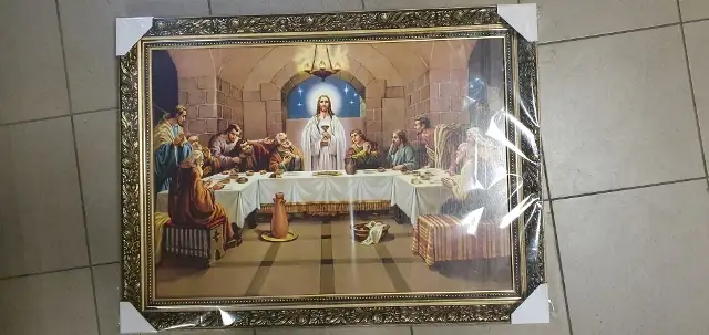 obraz w złotej ramie 50 x 70 Ostatnia Wieczerza