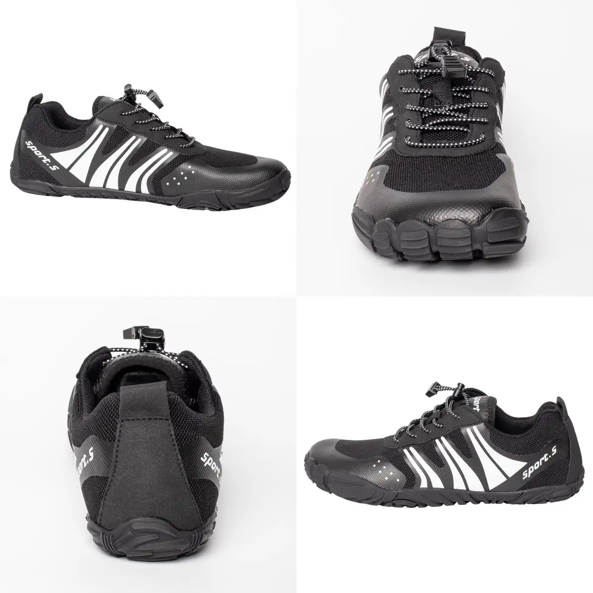 Buty do wody wodoodporne antypoślizgowe lekkie oddychające obuwie sportowe 40 czarne — 4