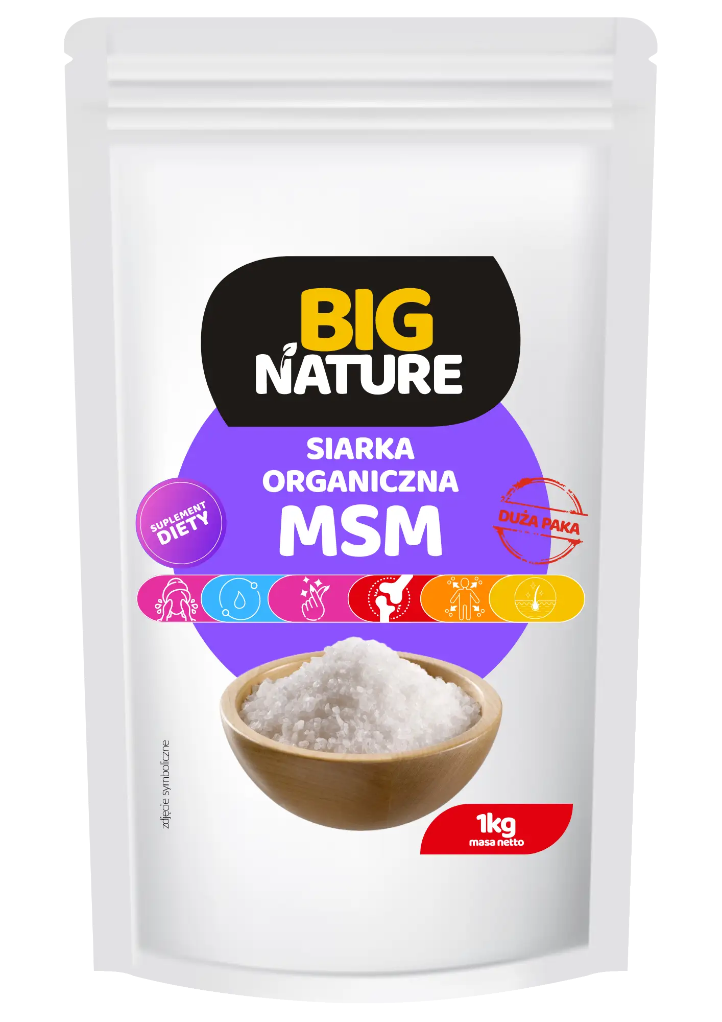 MSM Siarka Organiczna 1kg SUPLEMENT DIETY - BIG NATURE