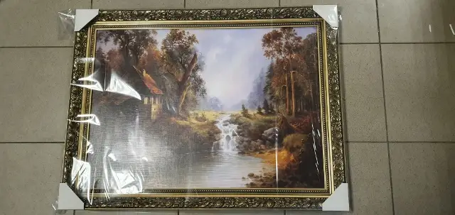 obraz w złotej ramie 50x70 pejzaż