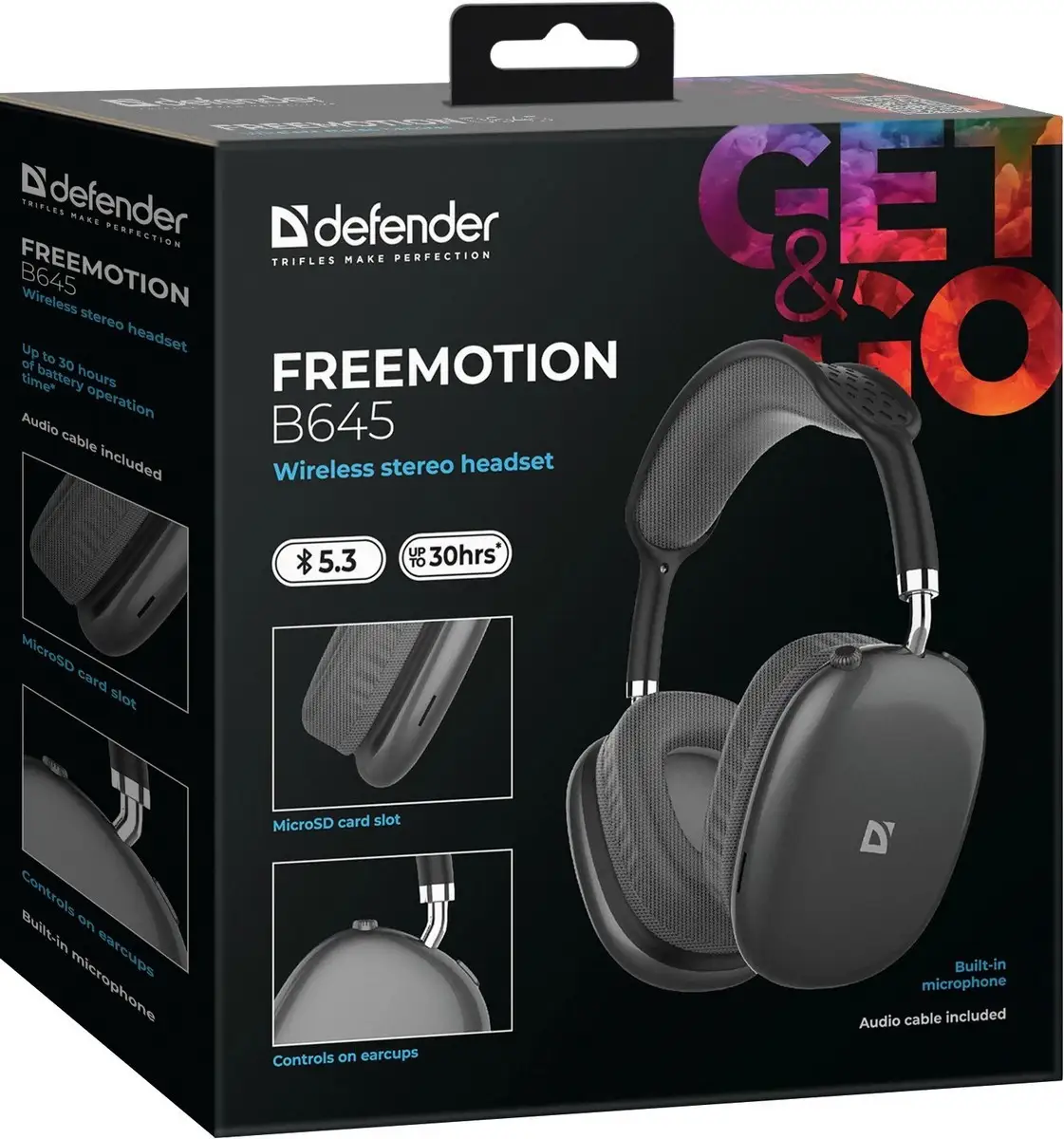 SŁUCHAWKI DEFENDER BLUETOOTH FREEMOTION B645 CZARNE — 5