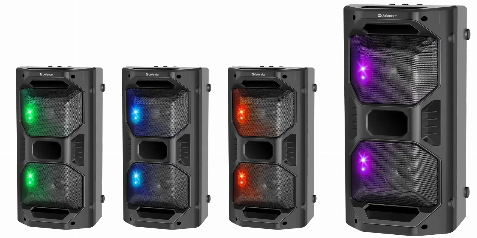 GŁOŚNIK DEFENDER RAGE BLUETOOTH 50W LED/BT/FM/USB/MIC/TWS — 3