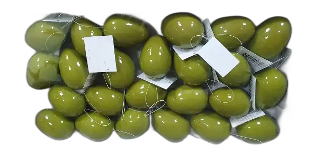 jajka w pudełku 24szt. OLIWKA POŁYSK 7cm | M92205