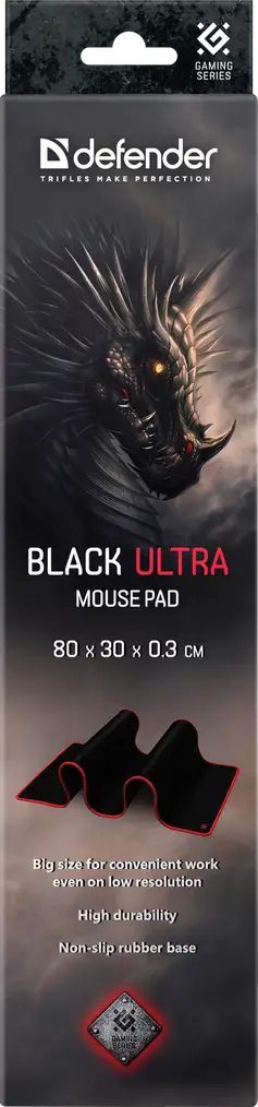 PODKŁADKA DEFENDER GAMING BLACK ULTRA 800x300x3mm — 7