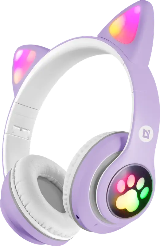 SŁUCHAWKI DEFENDER BLUETOOTH FREEMOTION B585 LED LILAC — 11