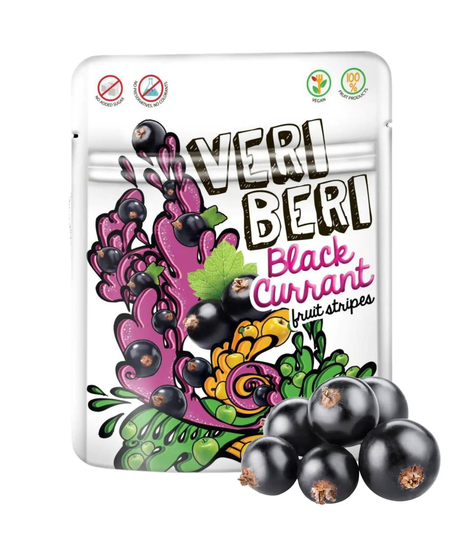 Bezglutenowe żelki czarna porzeczka VERI BERI 50g