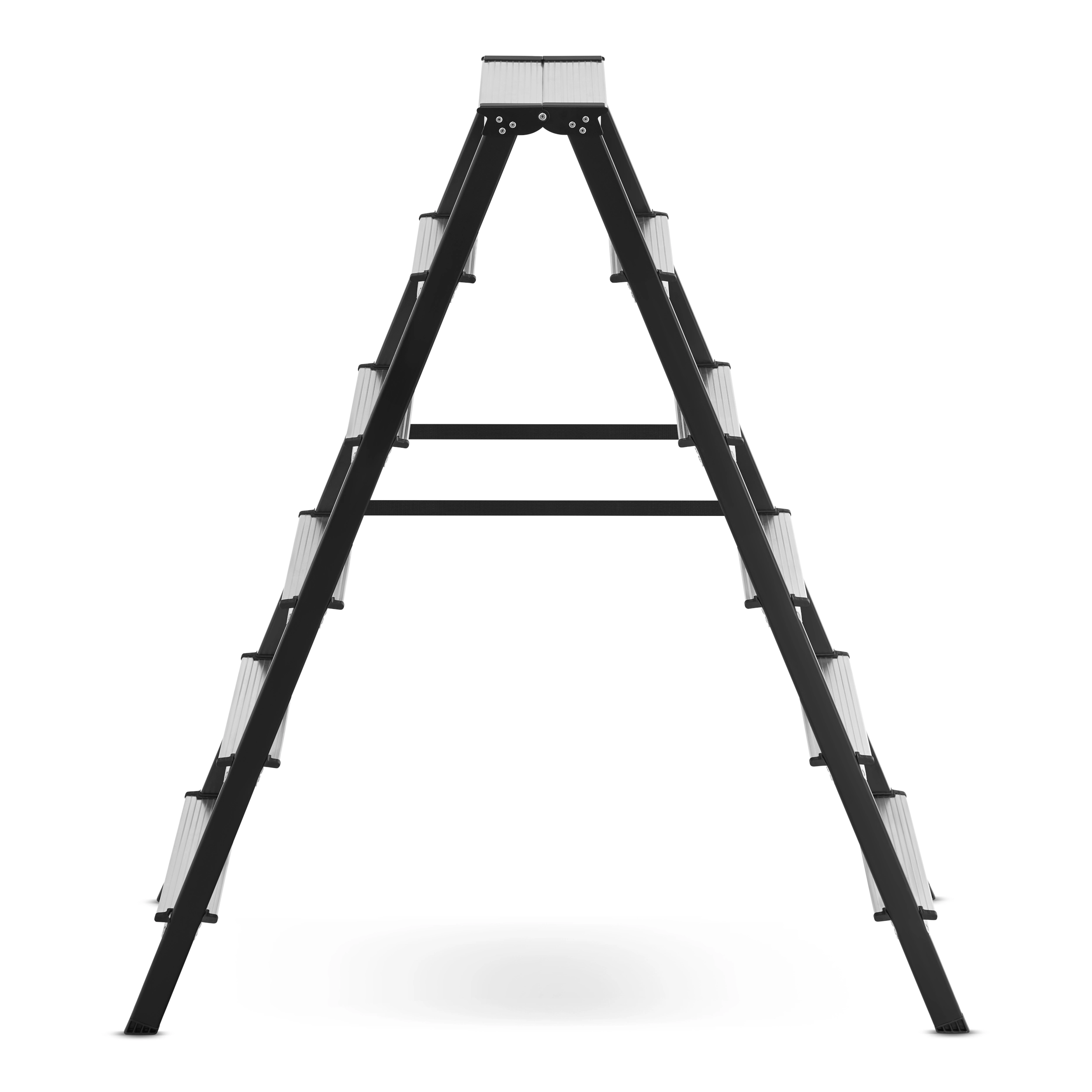 Drabina drabinka domowa 2x7 dwustronna składana MOCNA 150 kg HIGHER schodki — 3