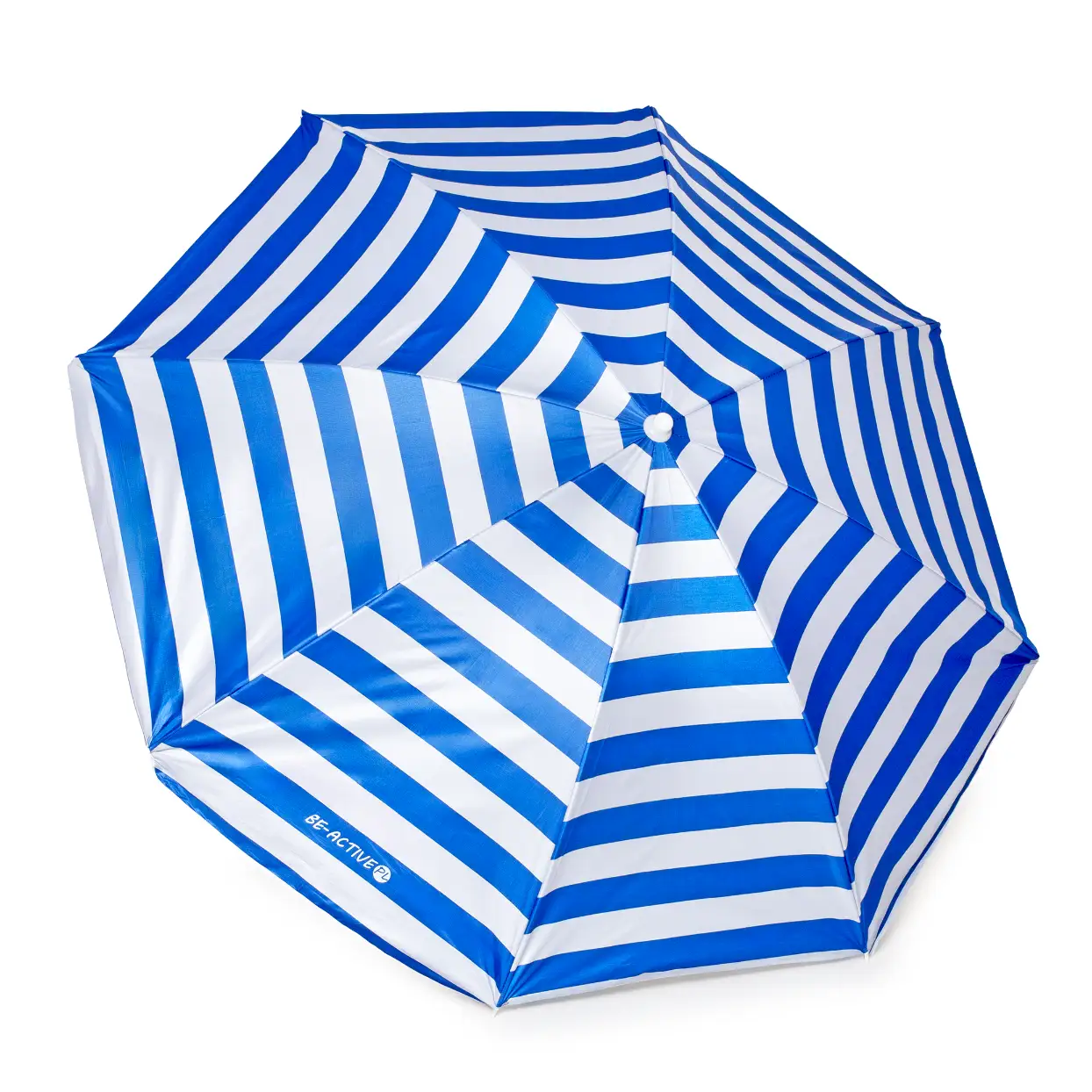 Parasol plażowy ogrodowy składany na balkon 180cm Niebieskie paski — 2