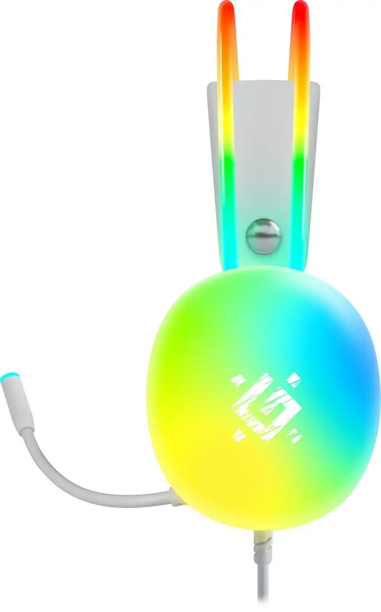 SŁUCHAWKI DEFENDER Z MIKR IGNIS RGB - BIAŁE — 5