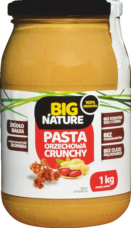 Pasta orzechowa crunchy 1kg - BIG NATURE — 2