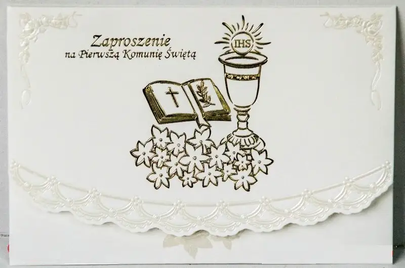 zaproszenia Komunia Święta  10szt.   3523