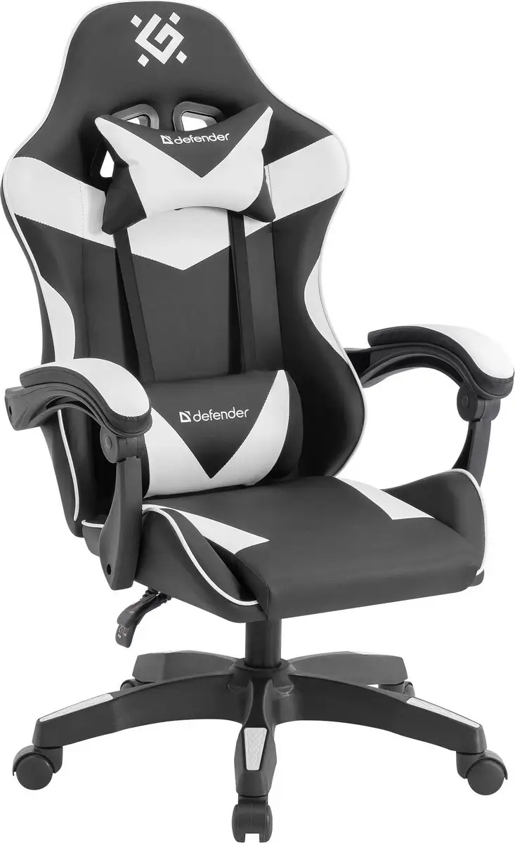 FOTEL DEFENDER URANA BIAŁO-CZARNY GAMING — 14