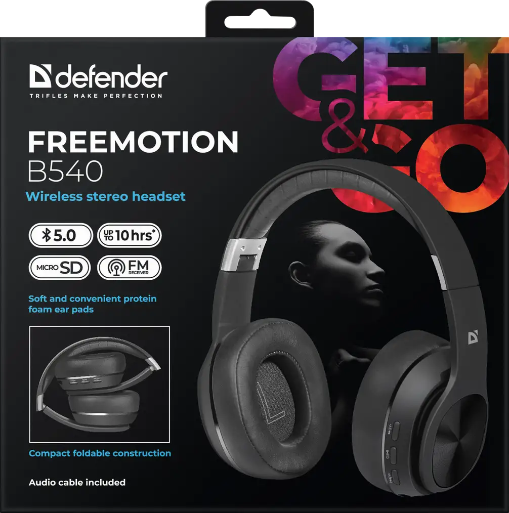 SŁUCHAWKI DEFENDER BLUETOOTH FREEMOTION B540 CZARNE — 8