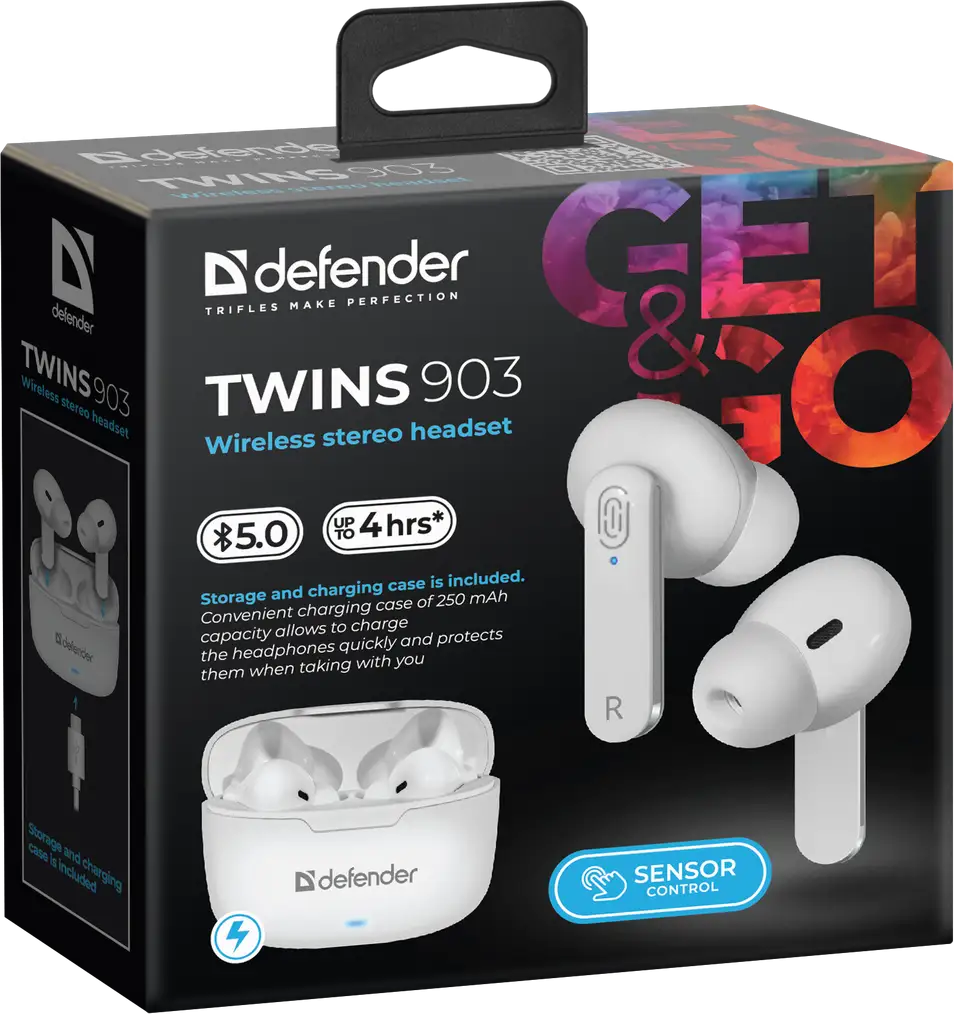 SŁUCHAWKI DEFENDER BLUETOOTH TWINS 903 — 9