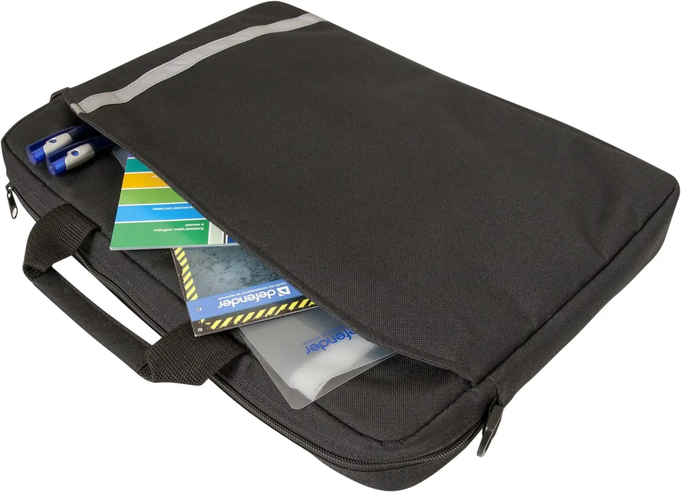TORBA DEFENDER SHINY CZARNA 15,6" — 6