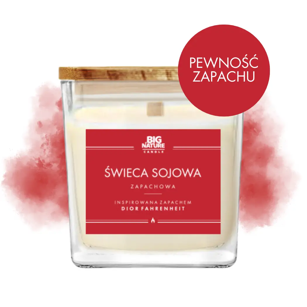 Świeca sojowa zap. insp. DIOR FAHRENHEIT 450g - BIG NATURE CANDLE