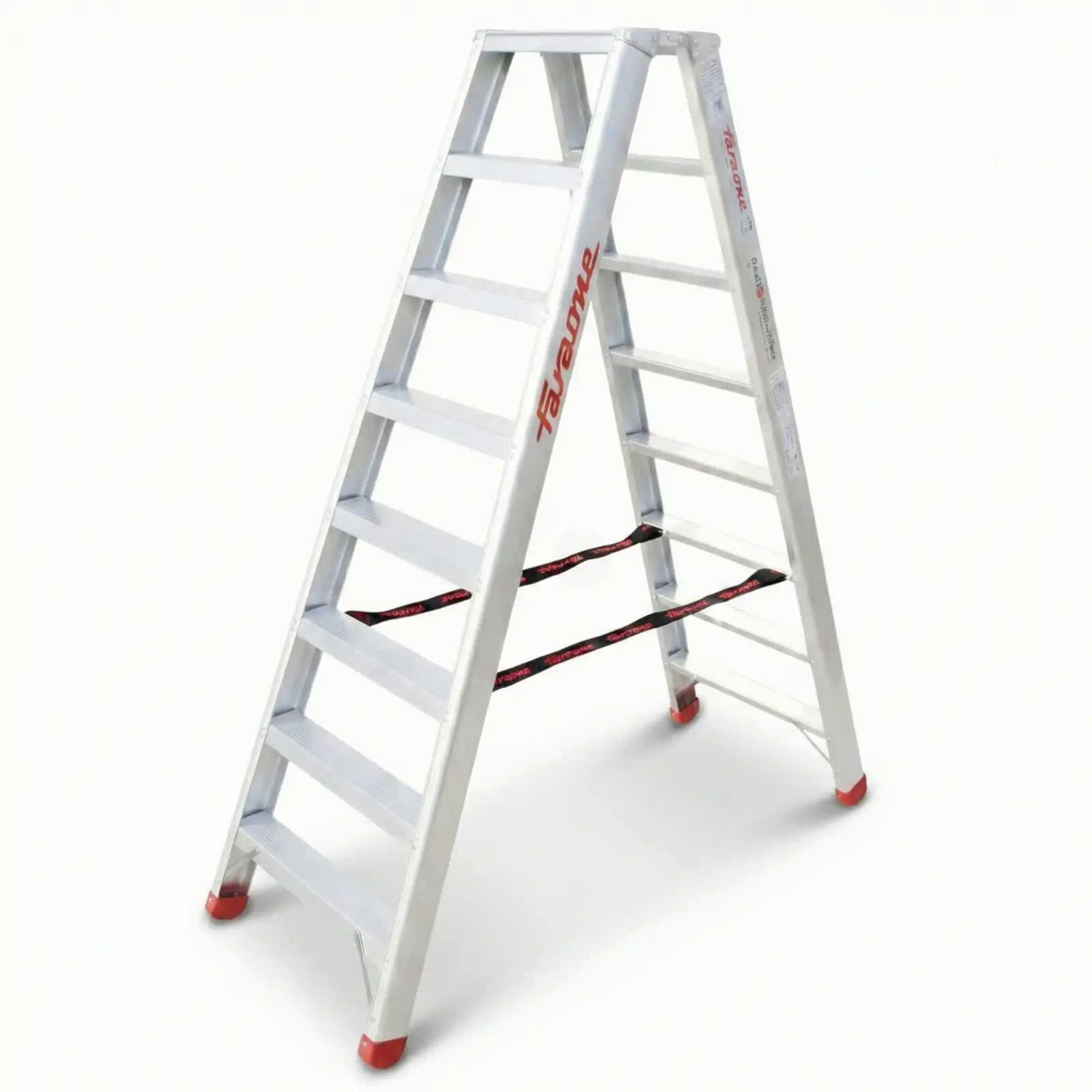 Drabina aluminiowa dwustronna składana profesjonalna 8 stopniowa FARAONE S2185ND - 3,20 m — 6