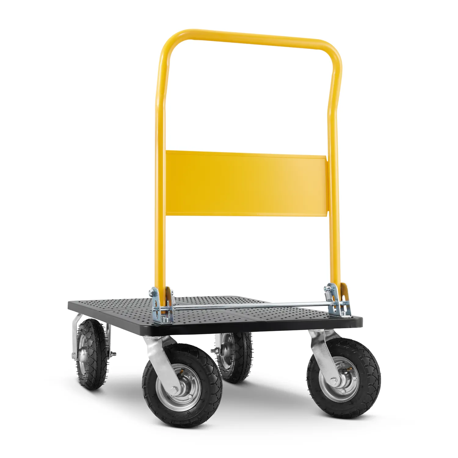 Wózek magazynowy transportowy platformowy składany pompowane koła HIGHER PRO 500kg LH10-500-P — 11
