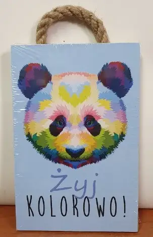 tabliczka / obraz do zawieszenia 10 x 15 ŻYJ KOLOROWO