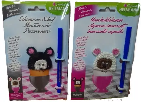 ocieplacz czapeczka wełniana na jajko + flamaster