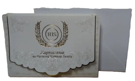 zaproszenia 10szt KOMUNIA ŚWIĘTA 3486 LZAP-0100