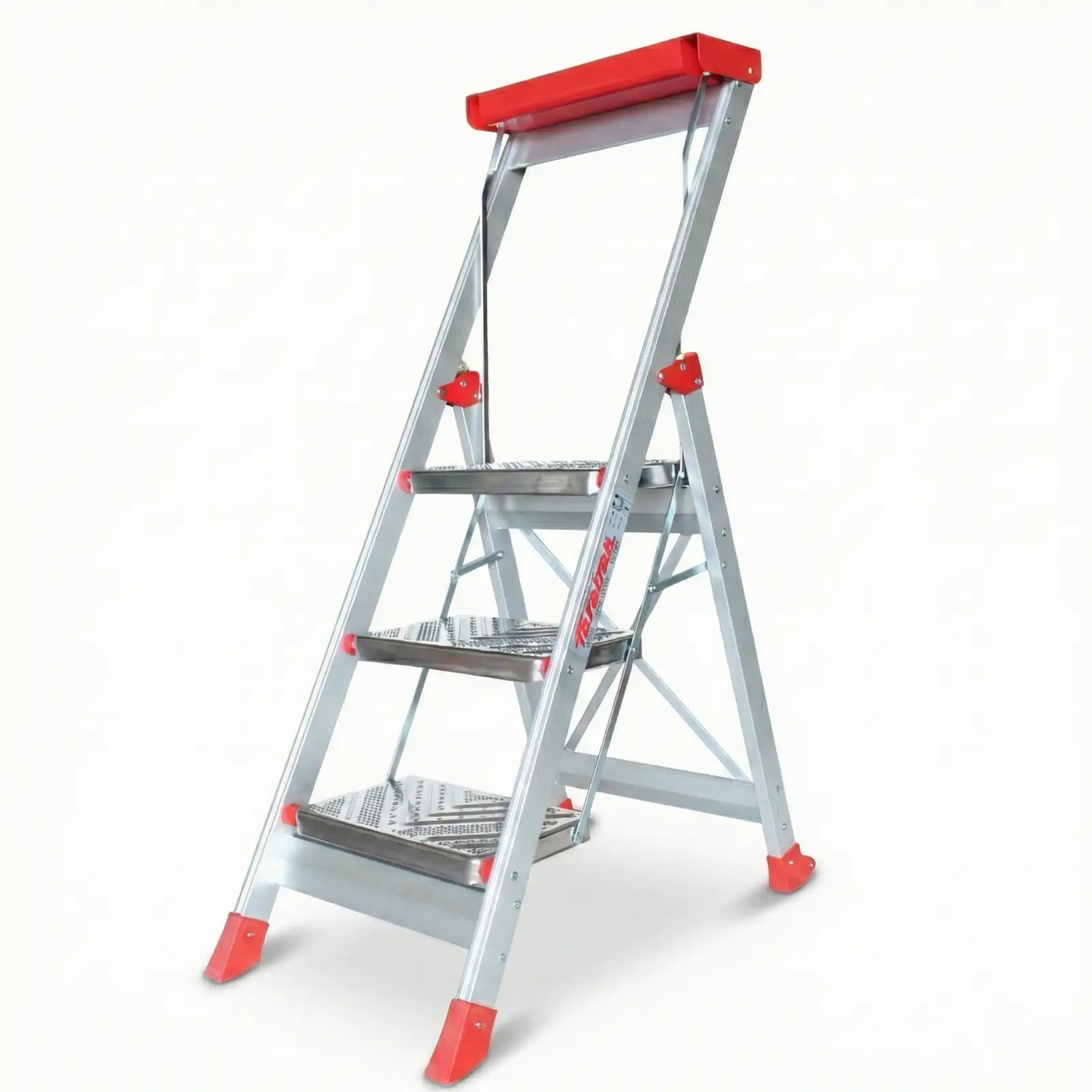 Drabina aluminiowa schody schodki magazynowe składane FARAONE SGP03.P.17 - 2,73 m — 5