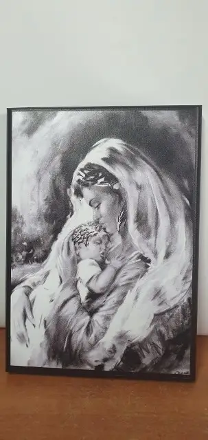 obraz ikona 25x18cm MATKA BOSKA Z DZIECIĄTKIEM