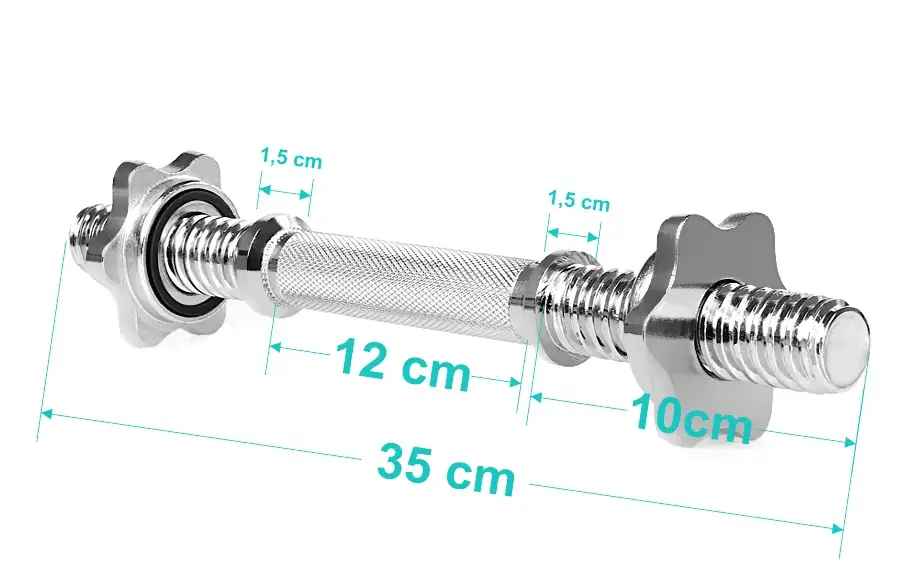 Zestaw hantli żeliwnych w walizce 2x10kg — 4