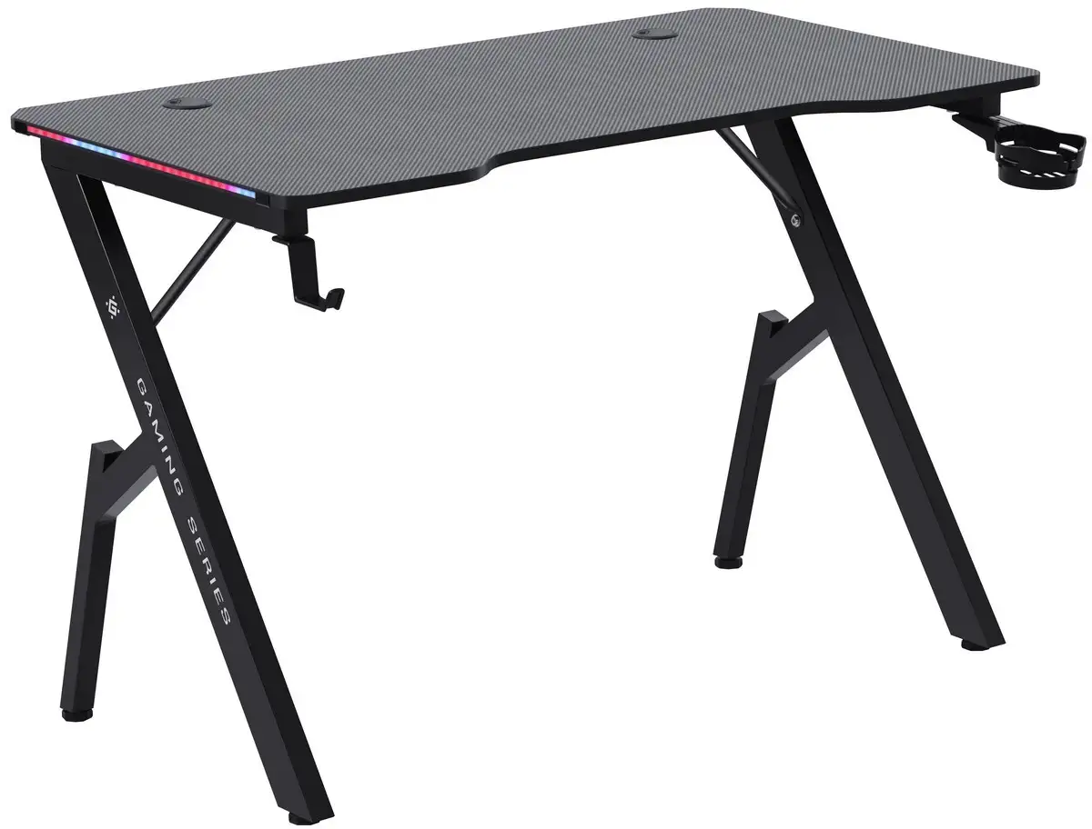 BIURKO DEFENDER INO CZARNE RGB GAMING — 6