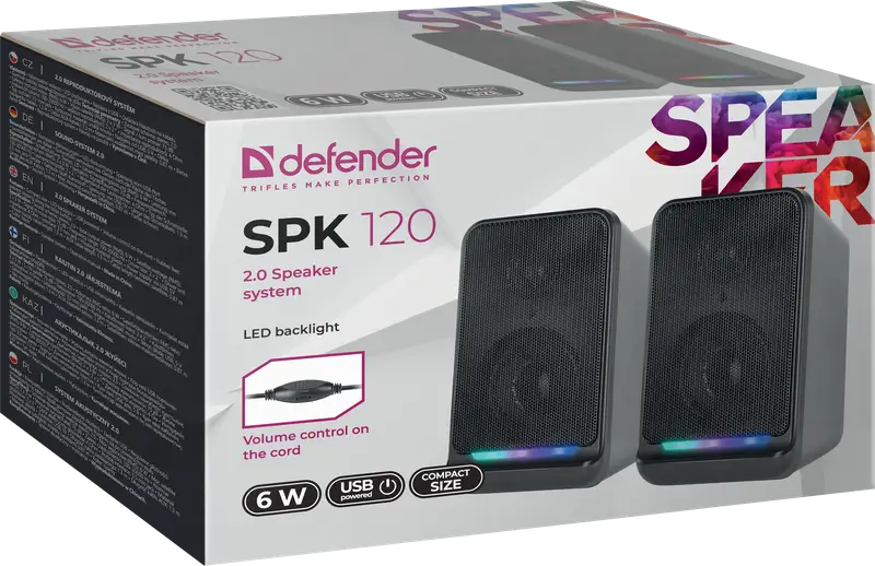 GŁOŚNIKI DEFENDER SPK-120 2.0 6W USB — 10