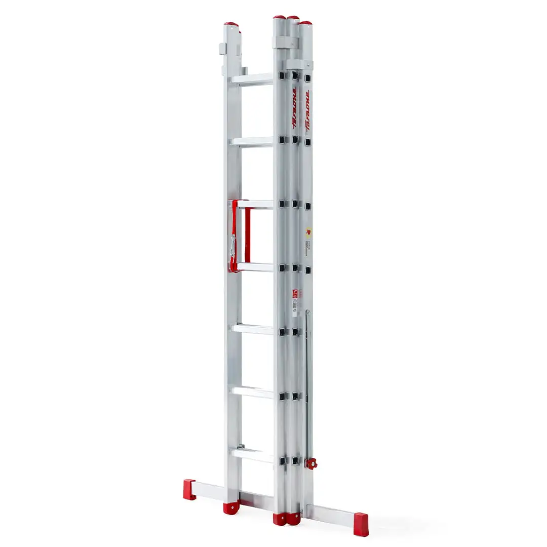 Drabina aluminiowa na schody profesjonalna FARAONE 3x9 AK280.3SC- 6,75 m — 4