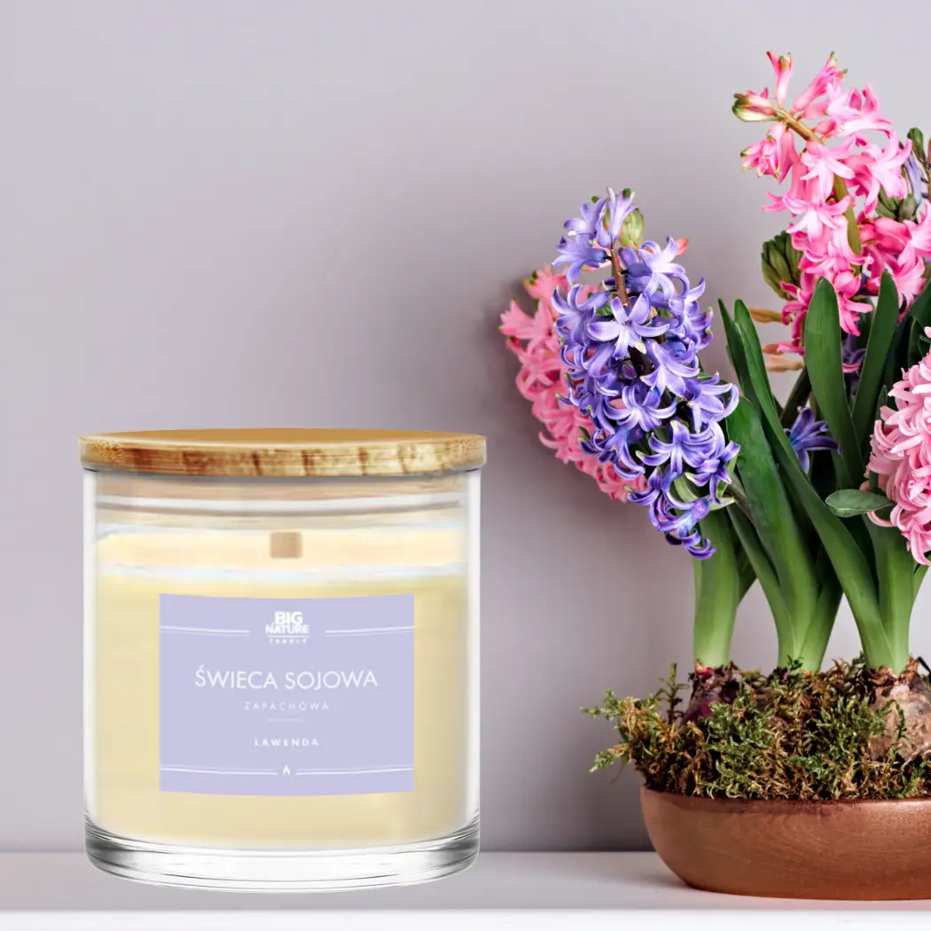 Świeca sojowa o zapachu LAWENDA 150g - BIG NATURE CANDLE — 2