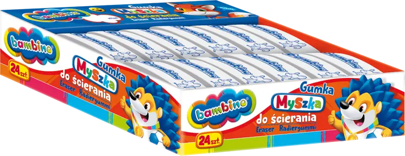 gumki do wycierania 24szt BAMBINO