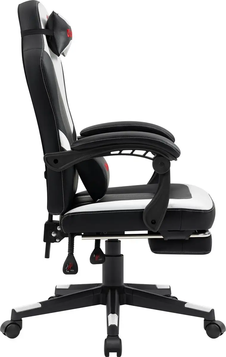 FOTEL DEFENDER APOLLO BIAŁO-CZARNY GAMING — 4