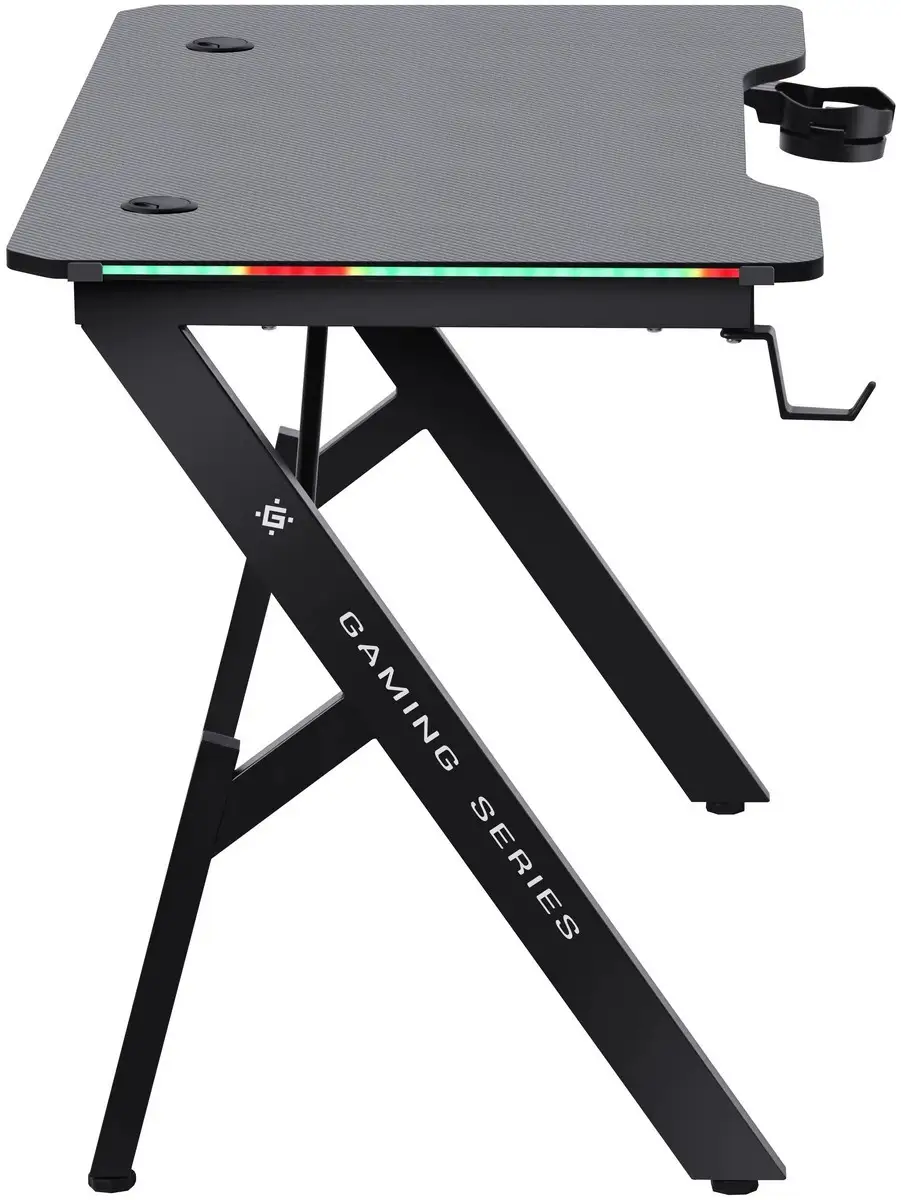 BIURKO DEFENDER INO CZARNE RGB GAMING — 8