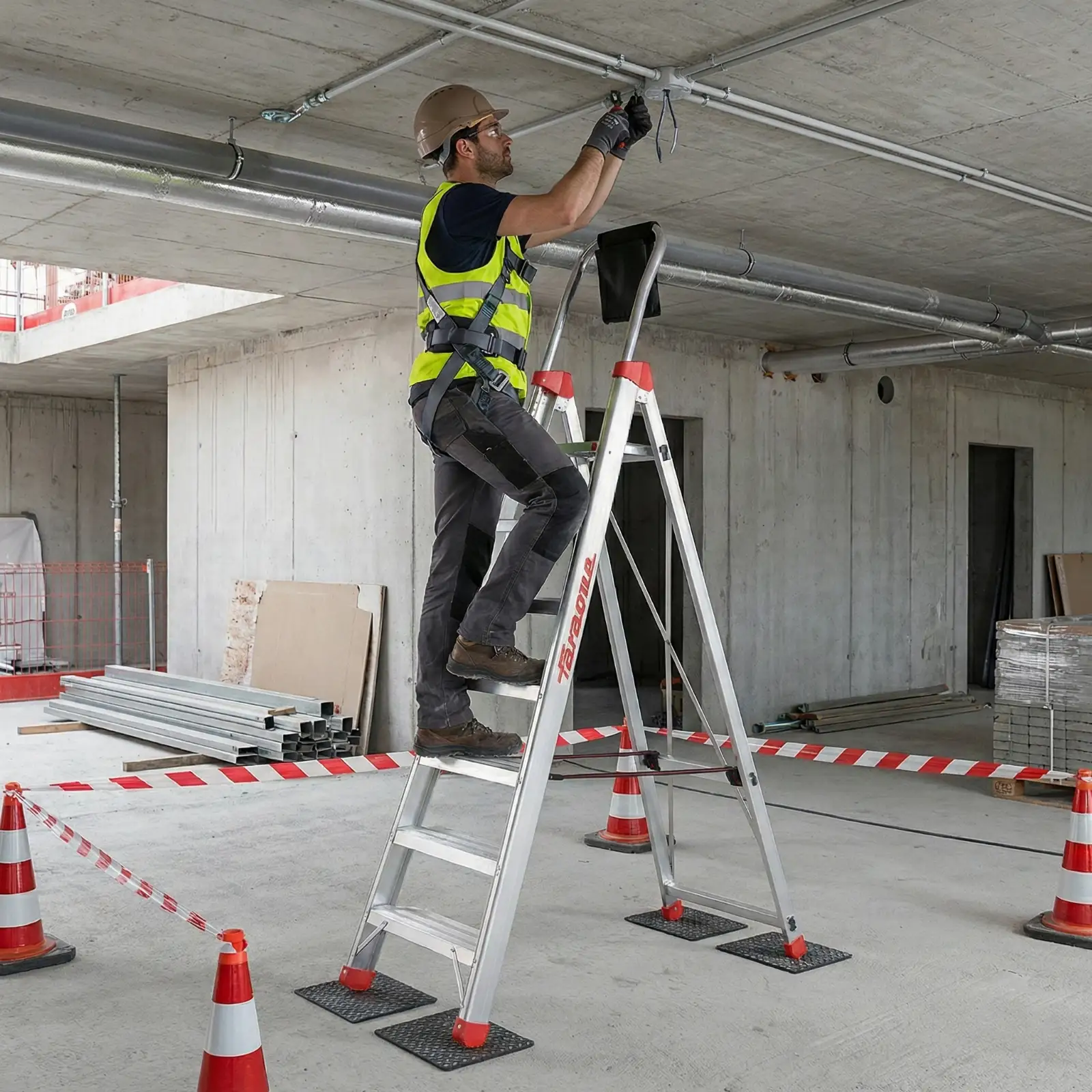 Drabina magazynowa wolnostojąca 7 stopniowa FARAONE DOMUS 7 - 3,53 m — 12