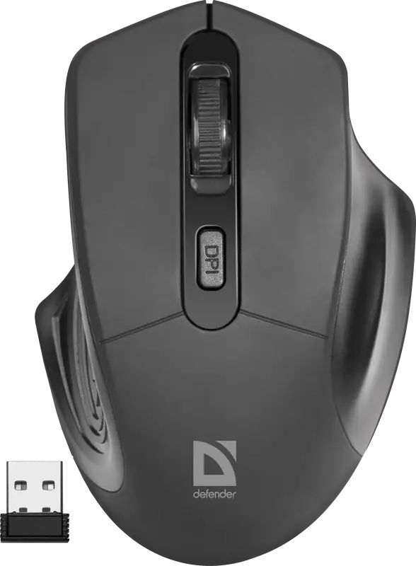 MYSZ DEFENDER DATUM MB-345 RF CZARNA OPTICAL 1600DPI 4P