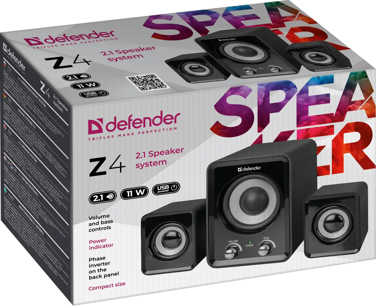 GŁOŚNIKI DEFENDER Z4 2.1 11W USB — 3