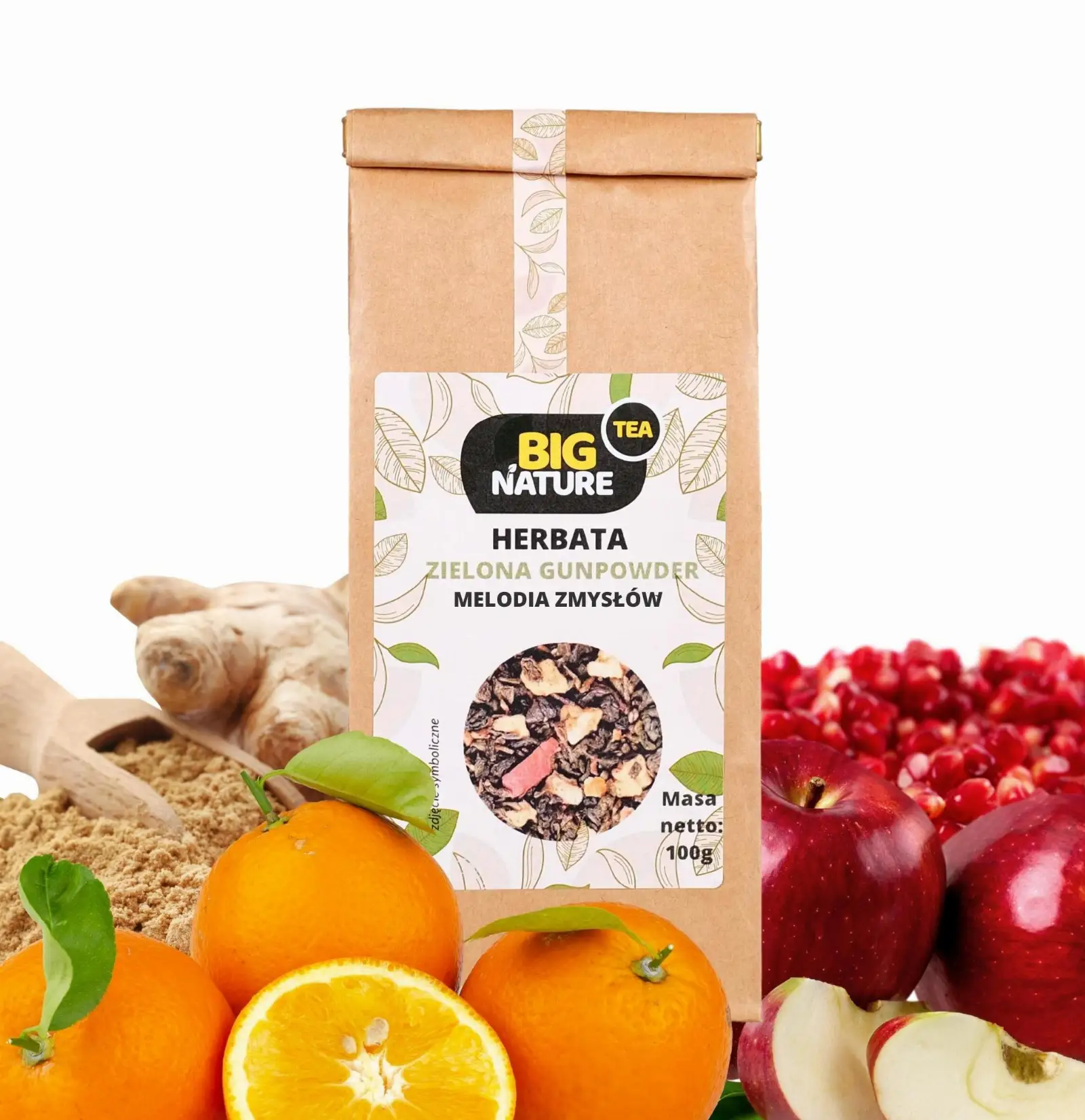 Herbata zielona GUNPOWDER MELODIA ZMYSŁÓW 100g - BIG NATURE