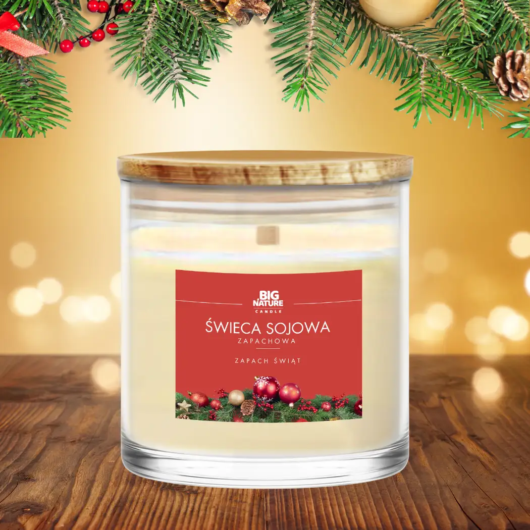 Świeca sojowa ZAPACH ŚWIĄT 215g - BIG NATURE CANDLE — 2