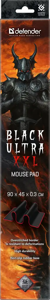 PODKŁADKA DEFENDER GAMING BLACK ULTRA XXL 900x450x3mm — 8