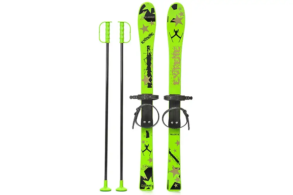 narty dziecięce + kijki 90cm