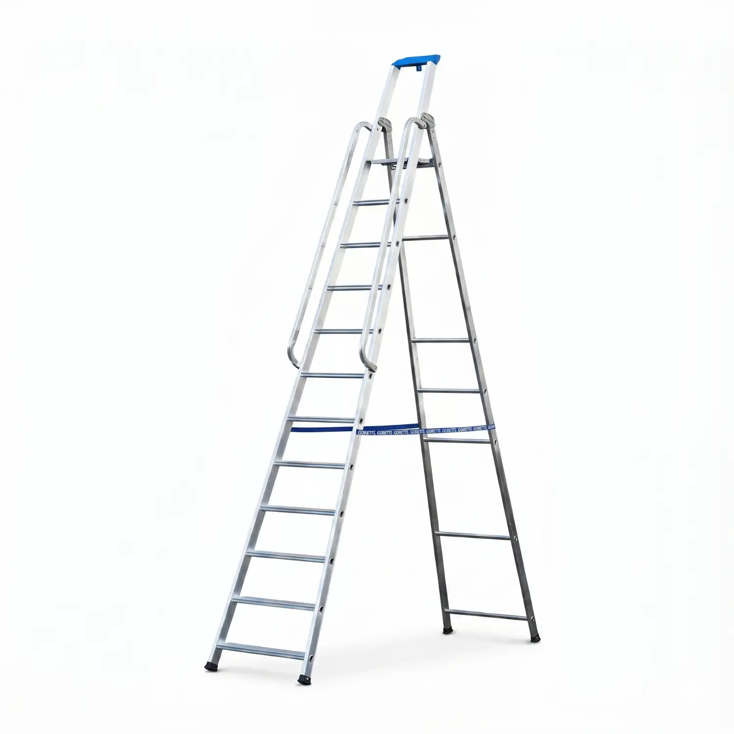 Drabina aluminiowa jednostronna GIERRE 12 stopni podest 150 kg 4,81 m