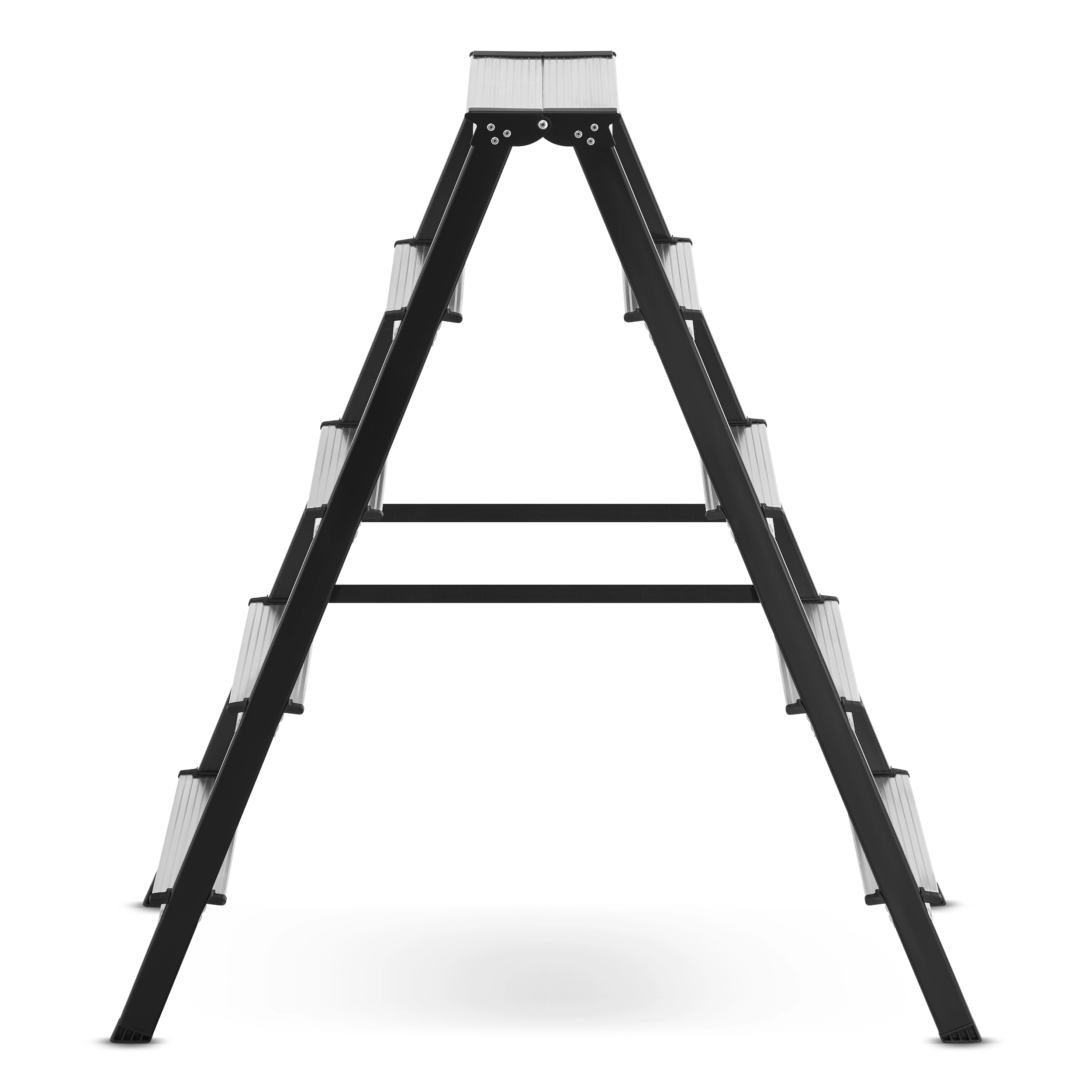 Drabina drabinka domowa 2x5 dwustronna składana MOCNA 150 kg HIGHER schodki — 3