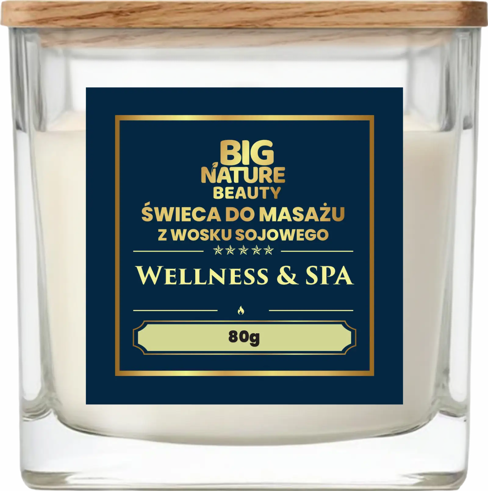 Świeca sojowa do masażu WELLNESS i SPA 80g